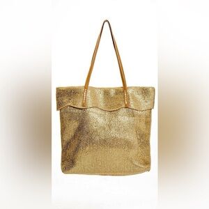 Muche Et Muchette woven gold tote
